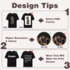 CARPESUN Custom T-Shirts Add Picture Photo Logo Text for Men Women Personalized Custom Tee Shirt Gifts Create Your Own Shirt, Black/White, M-3XL