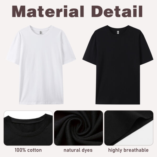 CARPESUN Custom T-Shirts Add Picture Photo Logo Text for Men Women Personalized Custom Tee Shirt Gifts Create Your Own Shirt, Black/White, M-3XL