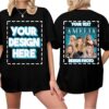 Custom T Shirts for Women Personalized T Shirts with Photo Text Logo Front & Back Printed Design Your Own Unisex Tee Gifts