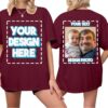 Custom T Shirts for Women Personalized T Shirts with Photo Text Logo Front & Back Printed Design Your Own Unisex Tee Gifts