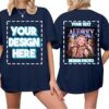 Custom T Shirts for Women Personalized T Shirts with Photo Text Logo Front & Back Printed Design Your Own Unisex Tee Gifts