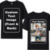 Custom T-Shirts for Men Women, Unisex T-Shirt for Adults Design Your Own, Customized Photo Text Logo Gift