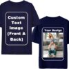 Custom T-Shirts for Men Women, Unisex T-Shirt for Adults Design Your Own, Customized Photo Text Logo Gift