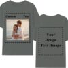 Custom T-Shirts for Men Women, Personalized Custom Shirts Ideas for Boyfriend Girlfriend-Design Your Own Graphic Tees w/Logo