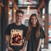 Custom Bootleg Rap Tee Shirts Add Your Text & Face Photo - Custom Picture Gifts for Girlfriend Boyfriend - Custom Personalized Vintage Graphic T Shirts for Birthday & Valentines Day Multi