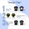 Custom T-Shirt Personalized Shirts for Men Women, Customized with Your Text Logo Black