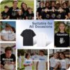 Custom T-Shirt Personalized Shirts for Men Women, Customized with Your Text Logo Black