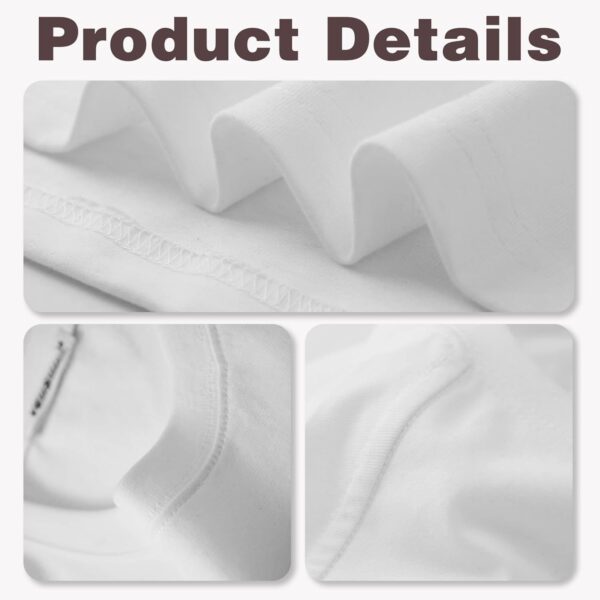 Black White T Shirts for Men, 100% Cotton Mens Basic Tees Crew Neck