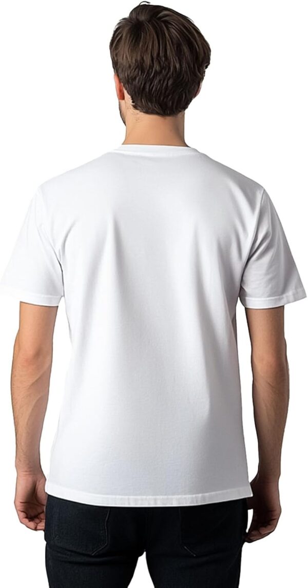 Black White T Shirts for Men, 100% Cotton Mens Basic Tees Crew Neck