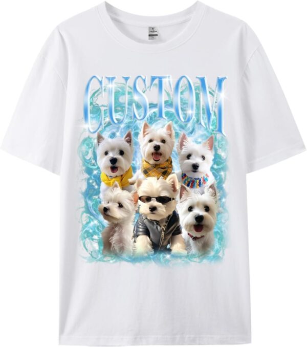 Custom Your Own Bootleg Rap T-Shirts Add Face Photo for Boyfriend Girlfriend Birthday Gift Black