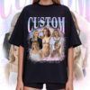 Custom Bootleg Rap T-Shirts with Photo & Text - Customized Gift Personalized Vintage T Shirts for Boyfriend & Girlfriend Multi