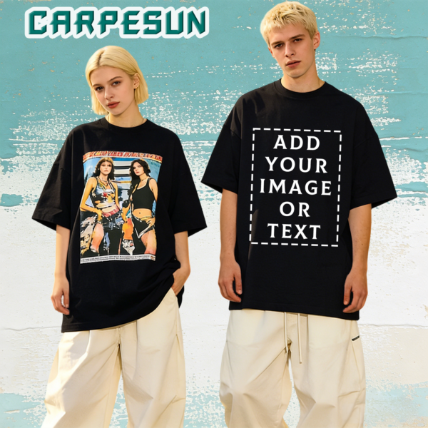 11 CARPESUN Custom T Shirts, Double Sided Unisex Tshirts for Adults, Custom Picture Text Logo Shirt for Personalized Gifts