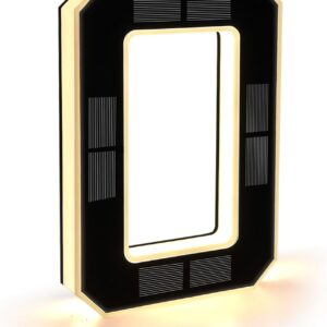 Solar House Number Illuminated for Outdoor Use Waterproof Illuminated House Number Sign Solar House Number Light Black Large - Height 23 cm (0-Black, 23 cm)