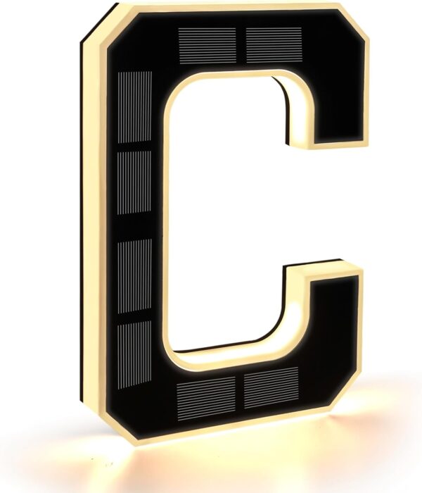 Solar House Number Illuminated for Outdoor Use Waterproof Illuminated House Number Sign Solar House Number Light Black Large - Height 23 cm (0-Black, 23 cm)