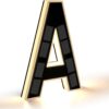 Solar House Number Illuminated for Outdoor Use Waterproof Illuminated House Number Sign Solar House Number Light Black Large - Height 23 cm (0-Black, 23 cm)