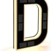 Solar House Number Illuminated for Outdoor Use Waterproof Illuminated House Number Sign Solar House Number Light Black Large - Height 23 cm (0-Black, 23 cm)