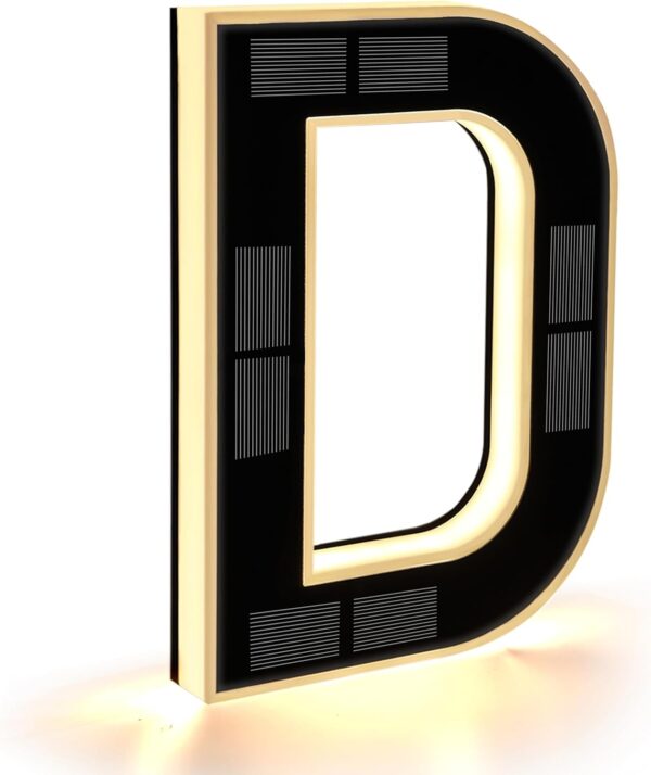 Solar House Number Illuminated for Outdoor Use Waterproof Illuminated House Number Sign Solar House Number Light Black Large - Height 23 cm (0-Black, 23 cm)