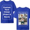 Custom T-Shirts for Men Women, Unisex T-Shirt for Adults Design Your Own, Customized Photo Text Logo Gift