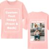 Custom T-Shirts for Men Women, Unisex T-Shirt for Adults Design Your Own, Customized Photo Text Logo Gift