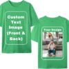 Custom T-Shirts for Men Women, Unisex T-Shirt for Adults Design Your Own, Customized Photo Text Logo Gift