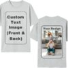 Custom T-Shirts for Men Women, Unisex T-Shirt for Adults Design Your Own, Customized Photo Text Logo Gift